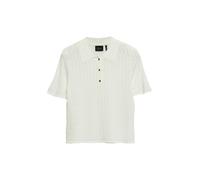 s.Oliver BLACK LABEL - Kurzärmeliges Strick-Poloshirt weiß - Gr. - 42
