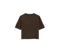Strickpullover S.OLIVER BLACK LABEL, Damen, Gr. 46, braun (chocolate), Strick, Obermaterial: 87% Polyester, 10% Wolle, 3% Elasthan, meliert, hüftlang, Rundhals, Strickbund, Pullover Strickpullover, me