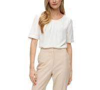 s.Oliver BLACK LABEL Kurzarmbluse mit Rundhalsausschnitt Ecru 36