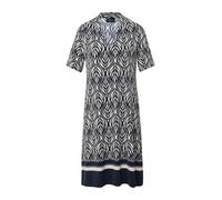 Kurzes Kleid mit V-Ausschnitt 42 blau|creme 2166817.59F0.42