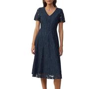 Ausgestelltes Kleid mit floraler Spitze und Futter 36 blau 2163524.5959.36