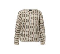 Leichter Feinstrick-Pullover im Relaxed Fit mit Wellenstrukturmuster 42 beige|mehrfarbig 2167329.93X0.42