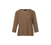s.Oliver BLACK LABEL Strickpullover Relaxed Fit U-Boot-Ausschnitt 3/4-Arm Viskose-Mix 36 nougat