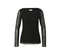 Longsleeve aus Mesh im Slim Fit 44 schwarz