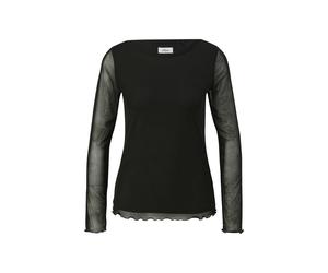 s.Oliver BLACK LABEL - Longsleeve aus Mesh schwarz - Gr. - 44