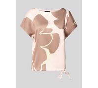 s.Oliver BLACK LABEL Loose Fit T-Shirt aus Viskose-Mix in Mittelbraun, Größe 48