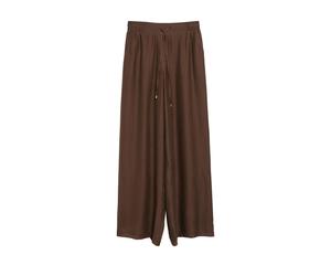 s.Oliver BLACK LABEL - Marlene-Hose mit weitem Bein braun - Gr. - 38