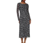 s.Oliver BLACK LABEL - Mesh-Kleid mit U-Boot-Ausschnitt schwarz - Gr. - 42