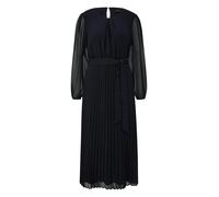 s.Oliver BLACK LABEL - Midi-Kleid mit Plisseerock und semitransparenten Ärmeln blau - Gr. - 34