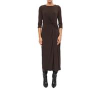 s.Oliver BLACK LABEL - Midikleid mit Knotendetail braun - Gr. - 34