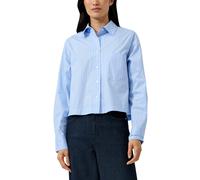 s.Oliver Verkürzte Hemdbluse aus Popeline Blau Größe 44