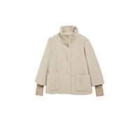 Outdoorjacke S.OLIVER BLACK LABEL, Damen, Gr. 40, beige (light braun), Web, Obermaterial: 63% Polyamid, 37% Polyester. Futter: 100% Polyester, gemustert, regular fit hüftlang, Jacken Outdoorjacke, Reg