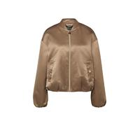 Gefütterter Blouson aus Satin mit Gummizug und Pattentaschen 46 braun 2176944.8624.46