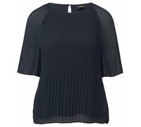 s.Oliver BLACK LABEL Regular Fit Chiffonbluse mit mit kurzen Ragalanärmeln in Marine, Größe 34