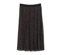 Meshrock S.OLIVER BLACK LABEL, Damen, Gr. 48, braun (braun aop), Mesh, Obermaterial: 95% Polyester, 5% Elasthan. Futter: 100% Polyester, bedruckt, bequem 7/8-Länge, Röcke, mit Animal-Muster (35790155-