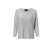 Strickpullover S.OLIVER BLACK LABEL, Damen, Gr. 38, grau, Strick, Obermaterial: 90% Viskose, 10% metallisierte Fasern, unifarben, regular fit taillenbedeckt, U-Boot-Ausschnitt, Fledermausärmel, Pullov