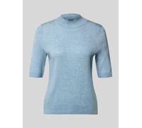 s.Oliver BLACK LABEL Pullover mit Mock Neck in Bleu, Größe 42