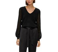 s.Oliver BLACK LABEL Pullover mit semitransparenten Ärmeln