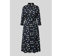 s.Oliver BLACK LABEL Regular Fit Blusenkleid aus Baumwoll-Mix in Marine, Größe 36
