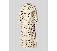 s.Oliver BLACK LABEL Regular Fit Blusenkleid aus Baumwoll-Mix in Offwhite, Größe 40