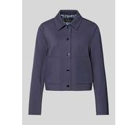 s.Oliver BLACK LABEL Regular Fit Kurzblazer aus Viskose-Mix in Marine, Größe 36