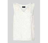 s.Oliver BLACK LABEL Regular Fit Top mit floralem Muster in Offwhite, Größe 46
