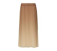 Plissierter Midirock mit Viskosefutter und Elastikbund 46 beige|braun 2177431.86V0.46