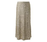 Langer Pailletten-Rock mit Viskosefutter 44 Beige 2171647.84X4.44