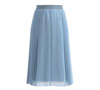 Midirock S.OLIVER BLACK LABEL, Damen, Gr. 38, light blau, Web, Obermaterial: 100% Polyester, unifarben, normal 3/4-Länge, Röcke, mit Falten und Gummibund (74486414-38) light blau