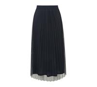 s.Oliver Rock Eleganter Midirock aus plissiertem Mesh Blau Größe 46