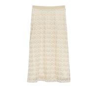Midi-Rock mit Glitzergarn und Ajourmuster 38 creme 2176935.04X3.38
