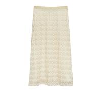 Midi-Rock mit Glitzergarn und Ajourmuster 46 creme 2176935.04X3.46