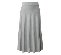 Feinstrickrock in Midi-Länge mit Elastikbund und Glitzergarn 40 grau 2169502.9400.40