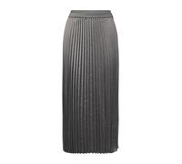 Langer Plissee-Rock aus Satin mit Elastikbund 40 grau 2170721.9828.40