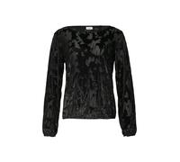 s.Oliver BLACK LABEL - Samt-Longsleeve schwarz - Gr. - 36