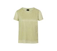s.Oliver BLACK LABEL - Schimmerndes T-Shirt mit Plissee-Optik grün - Gr. - 38