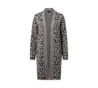 s.Oliver Schwarz LABEL Damen 2166780 Long Cardigan, Grey/Black, 38