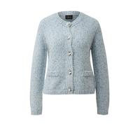 Strickjacke aus Alpakamix mit angedeuteten Taschen blau 2173437.54X3.34