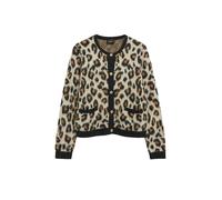 Strickjacke mit Leo-Muster und Taschen 36 beige|mehrfarbig 2184905.99X1.36