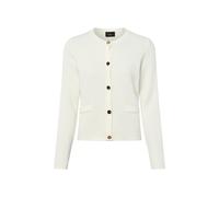 s.Oliver BLACK LABEL Regular Fit Strickjacke aus Baumwoll-Mix in Offwhite, Größe 46