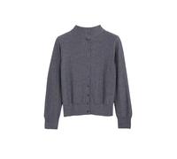 Feinstrickjacke mit Pailletten und Stehkragen 40 grau 2185043.9898.40