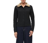 s.Oliver BLACK LABEL Strickjacke mit Wollanteil Damen Feinstrick schwarz, 38