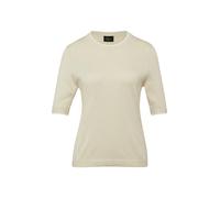 Rundhalspullover S.OLIVER BLACK LABEL, Damen, Gr. 36, grau beige, Strick, Obermaterial: 50% Baumwolle, 50% Modal, unifarben, regular fit normal, Rundhals, Rippbündchen, Pullover Rundhalspullover, mit 