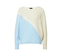 Feinstrickpullover mit Fledermausärmeln 36 blau|creme 2179577.51X2.36