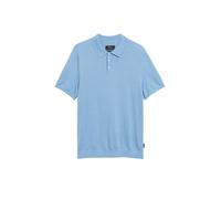 Weiches Strick-Poloshirt aus Baumwoll-Seidenmix M blau 2182766.5420.M