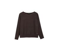 Rundhalspullover S.OLIVER BLACK LABEL, Damen, Gr. 40, braun (chocolate), Obermaterial: 71% Viskose, 29% Polyester, normal, tiefer Rundhals, Rollsaum, Pullover Rundhalspullover, mit tiefem Rundhalsauss
