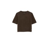 Strickpullover S.OLIVER BLACK LABEL, Damen, Gr. 40, braun (chocolate), Strick, Obermaterial: 87% Polyester, 10% Wolle, 3% Elasthan, meliert, hüftlang, Rundhals, Strickbund, Pullover Strickpullover, me