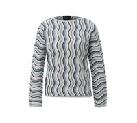 Leichter Feinstrick-Pullover mit Wellenstrukturmuster und Glitzergarn 36 creme|mehrfarbig 2167596.02X4.36