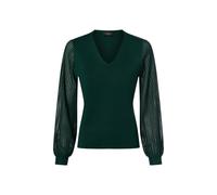 Feinstrick-Pullover aus Viskosemix mit semitransparenten Ärmeln 36 grün 2175570.6934.36