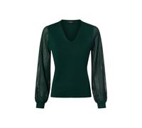 Feinstrick-Pullover aus Viskosemix mit semitransparenten Ärmeln 44 grün 2175570.6934.44